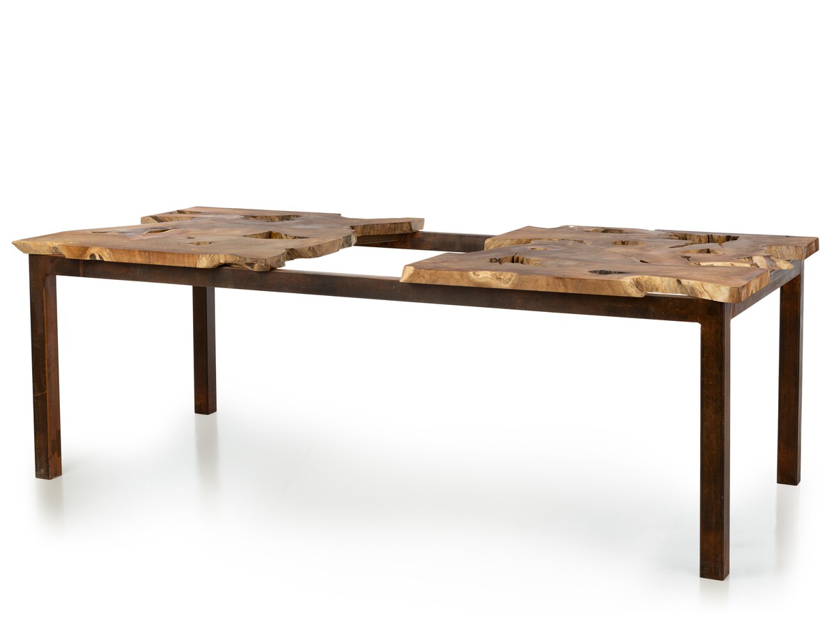 stoły z blatami z drewna egzotycznego , plastry tekowe