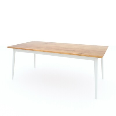 stół wersja z białymi nogami stół 200cm, możliwość domówienia szufladek w ramach stołu 