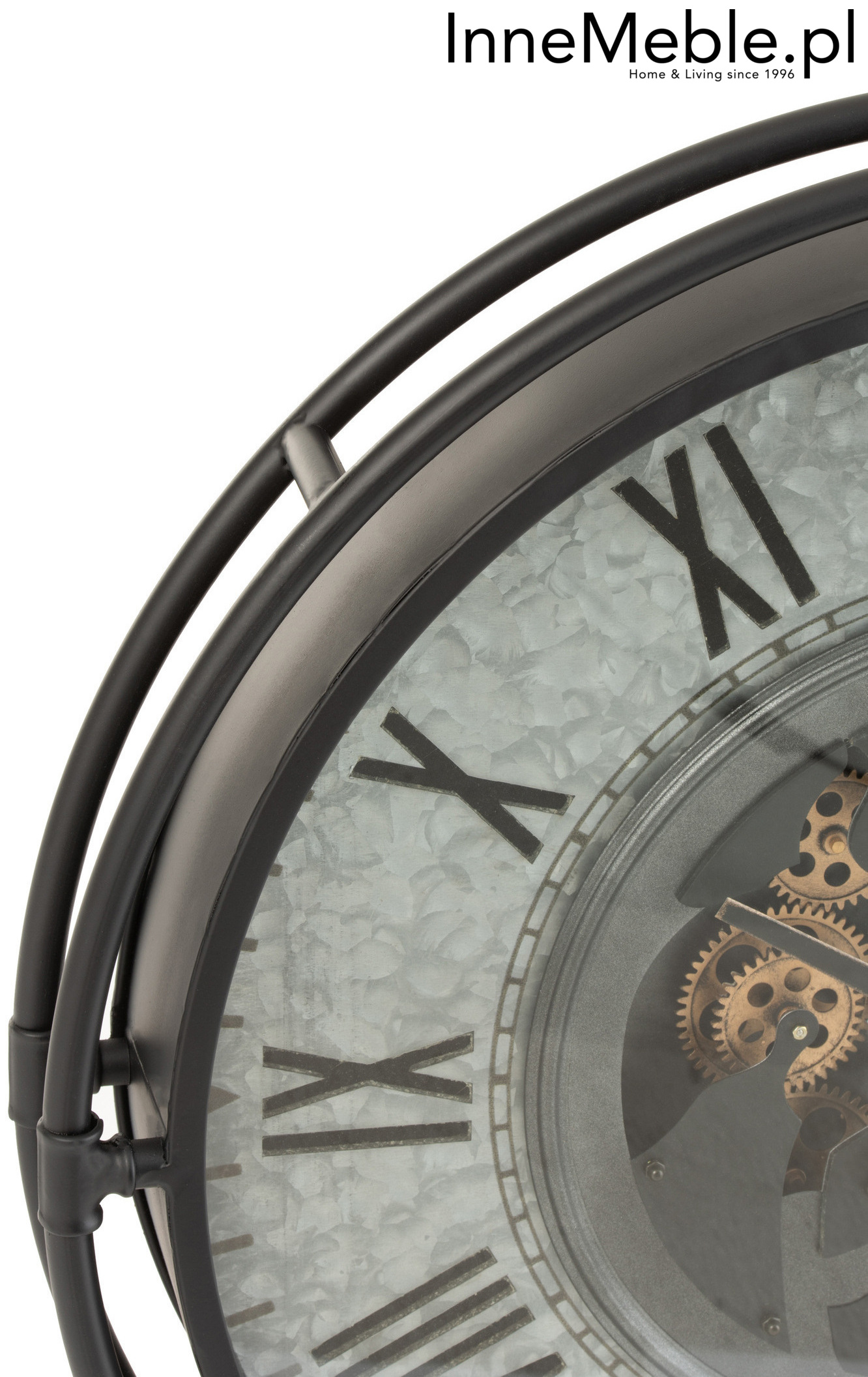 Zegar z mechanizmem , zegar srebrny, mały zegar, ciekawy zegar z ...