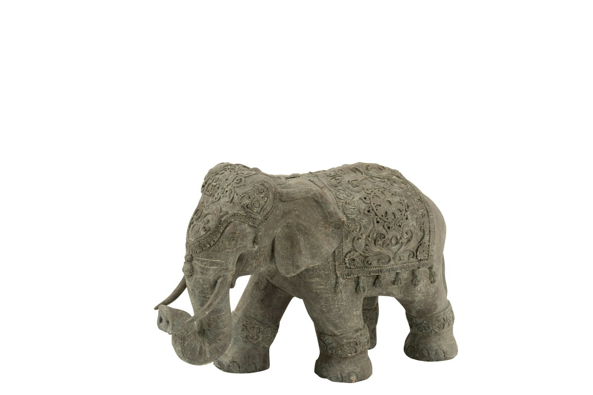 Figurka dekoracyjna słoń, rzeźba słonia, słoń z podniesioną trąbą 