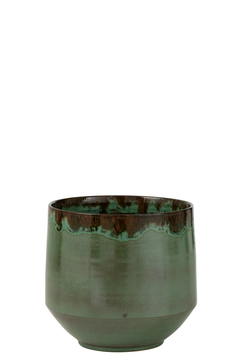 Zielona ceramiczna donica