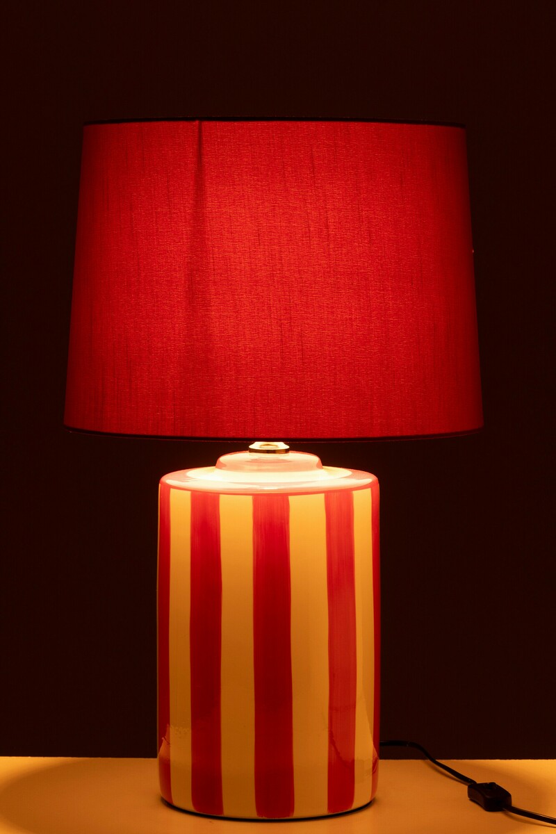 ceramiczna lampa o przyjemnym ciepłym świetle
