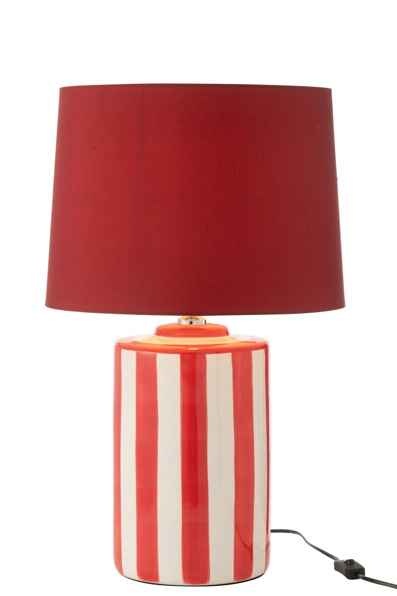 ceramiczna lampa w pasy