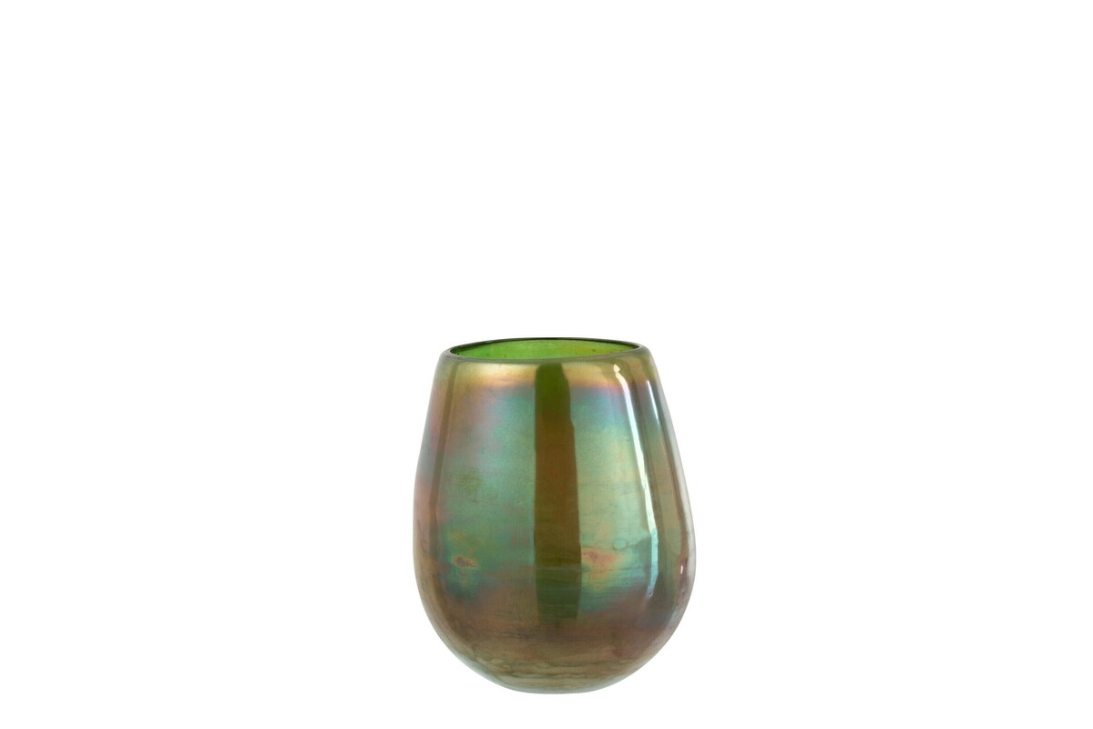 Szklany zielony wazon