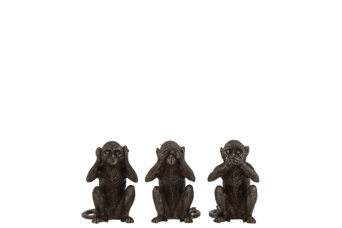 Małe dekoracyjne siedzące małpki 6469