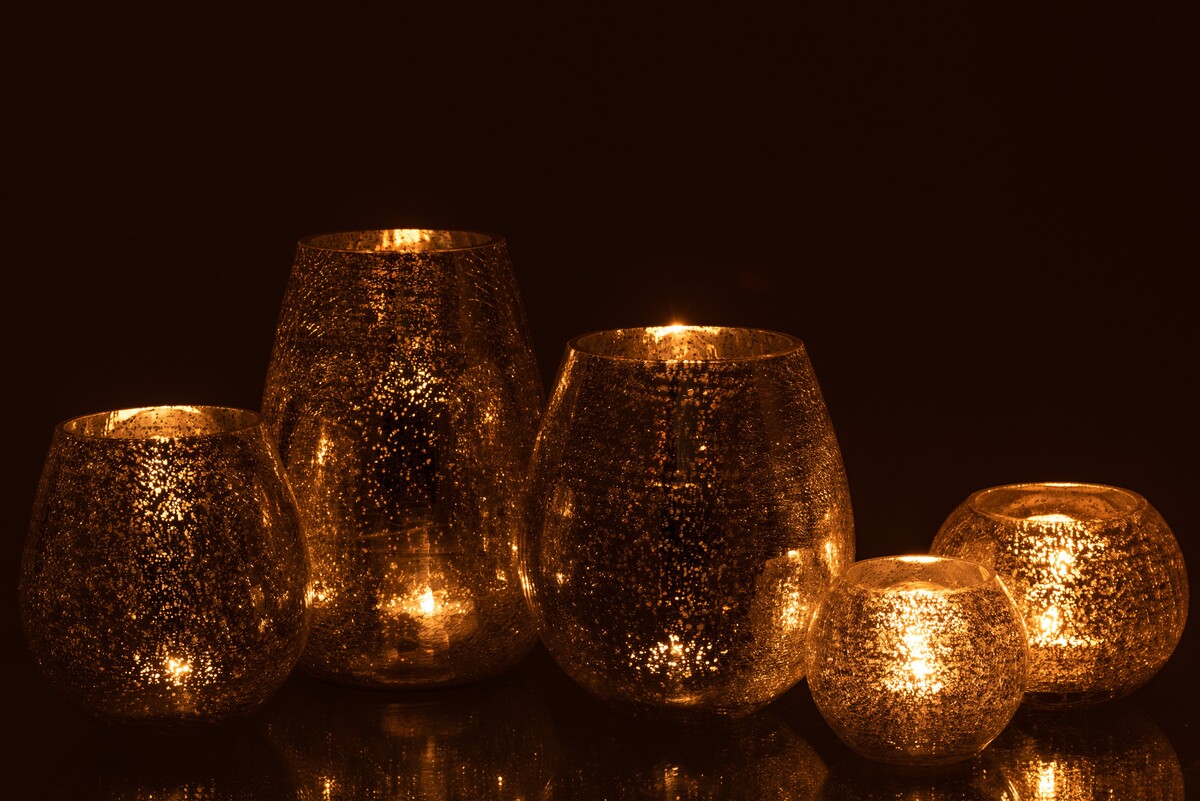 Srebrny świecznik tealight,