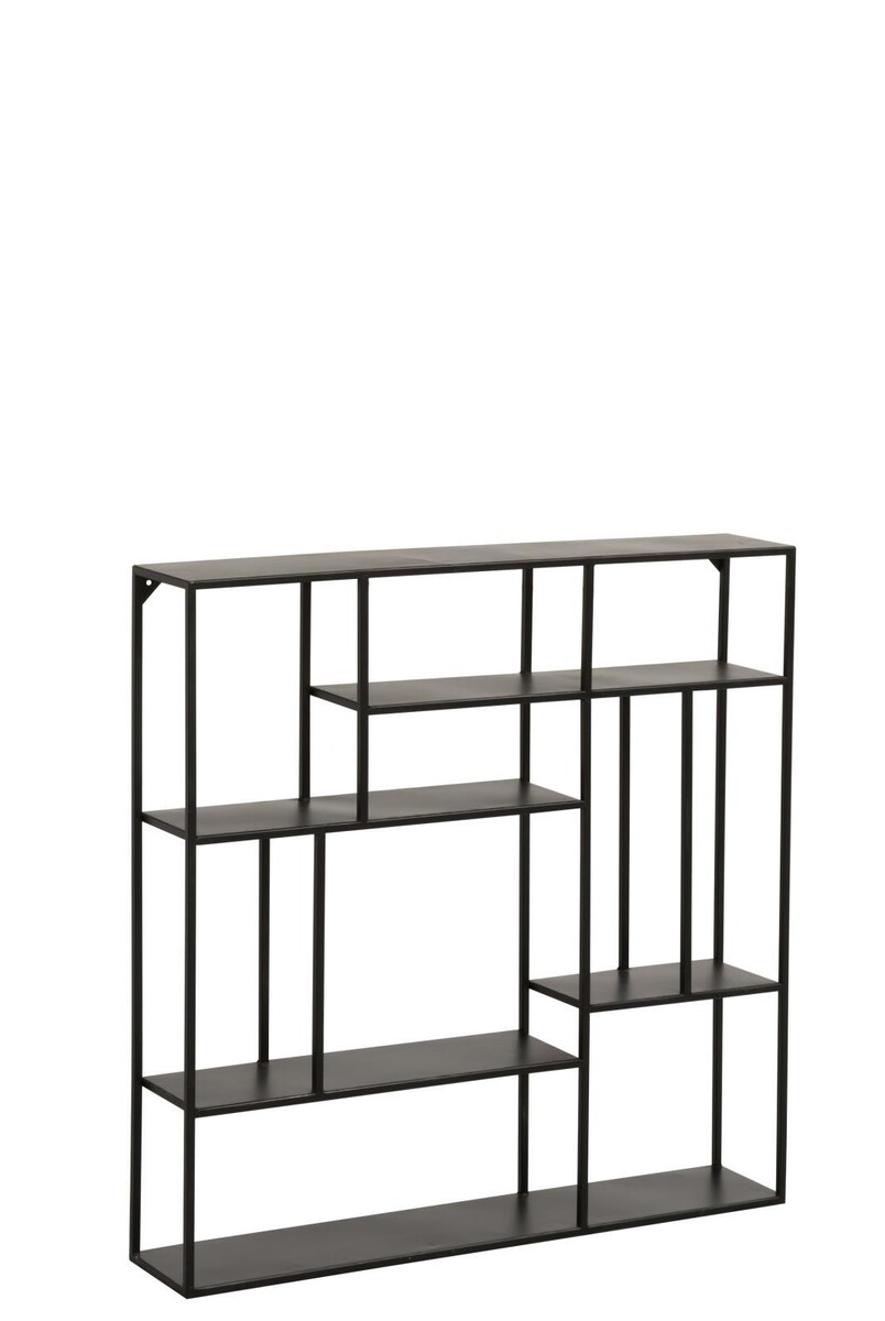 Oryginalna metalowa biblioteka ścienna o nieregularnych półkach