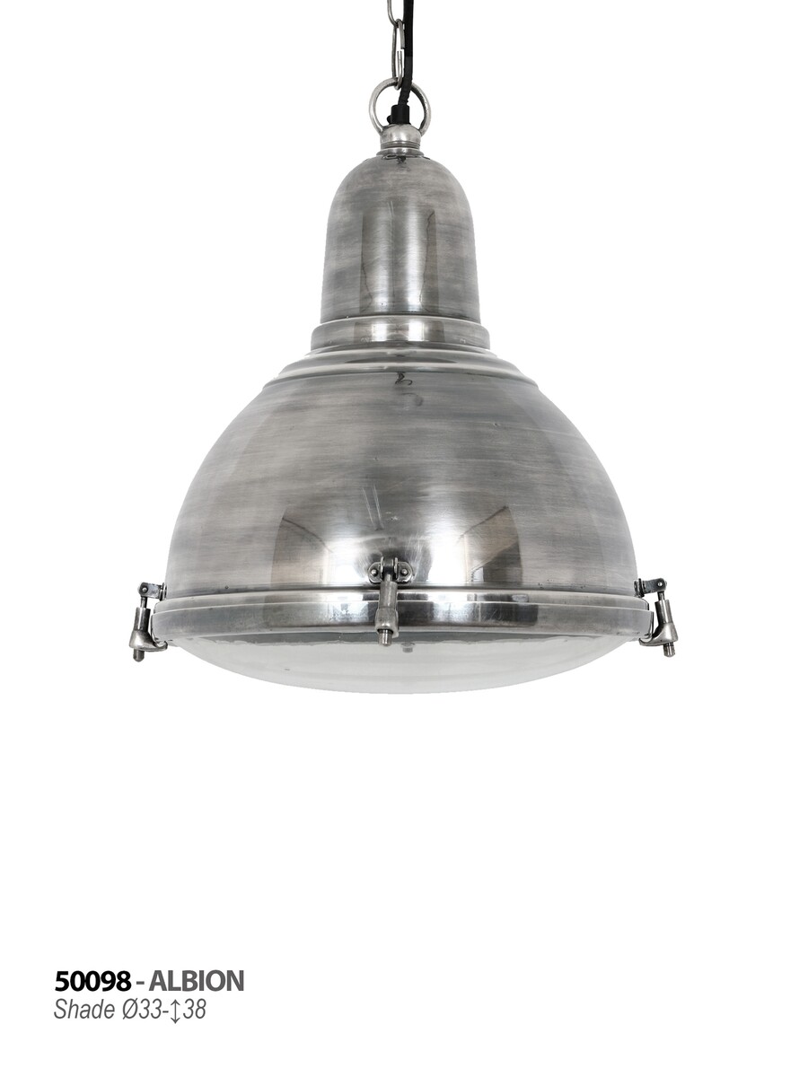 lampa sufitowa srebrna, okrągła lampa ze szklana osłoną