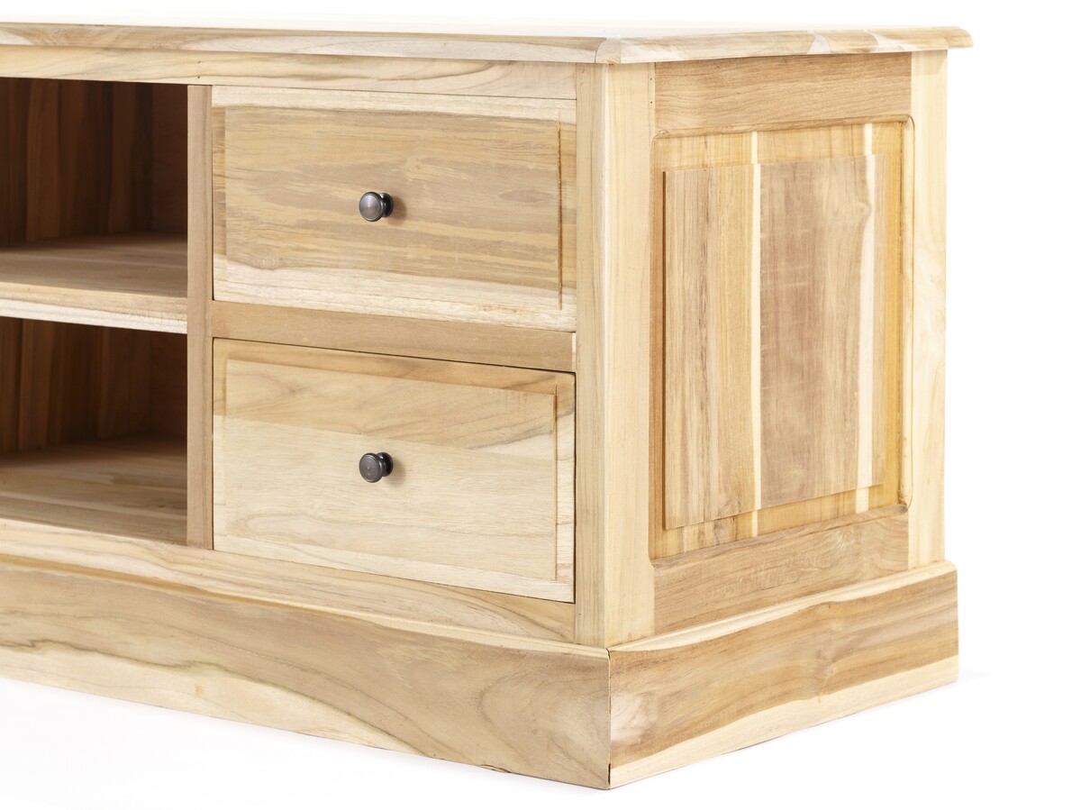 komoda RTV w kolorze naturalnego drewna, 