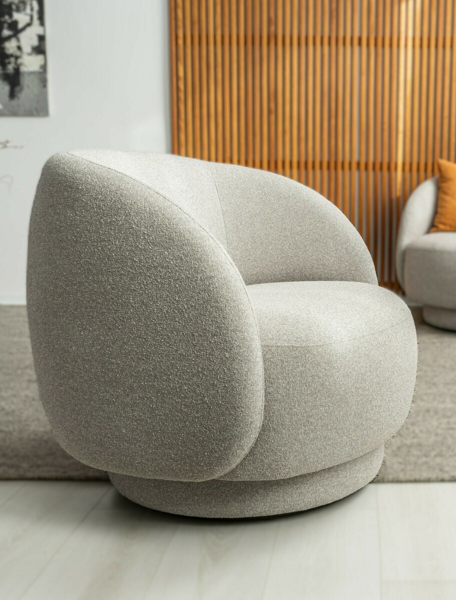 Fotel Ava obrotowy jasnobeżowy