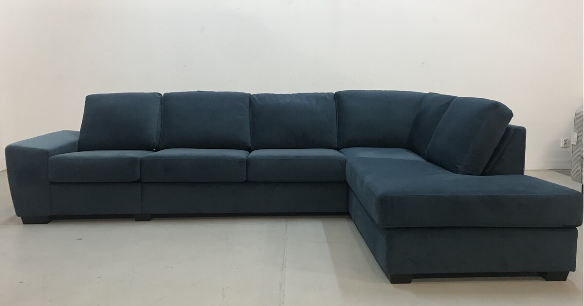 Narożnik zielony, duża sofa narożna z funkcją spania, narożnik w aksamitnej tkaninie, salon meblowy w Lublinie