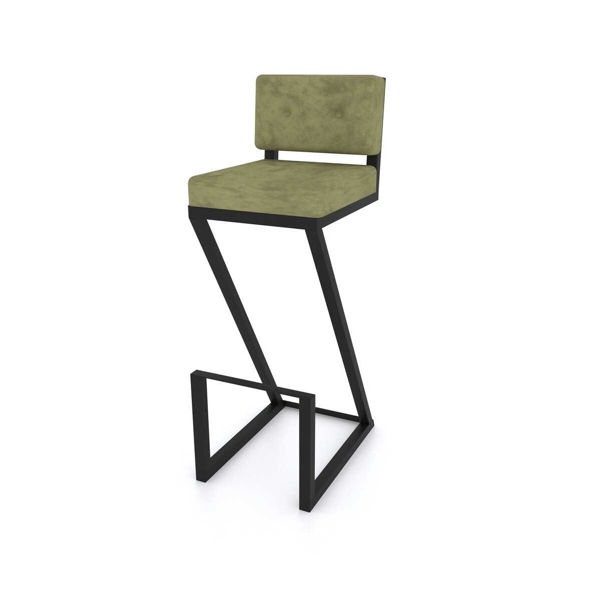 zielone krzesło barowe z oparciem na wymiar, możliwe zmiany kolorystyczne oraz zmiany w wymiarach za dopłatą - wykonujemy projekty indywidualne 