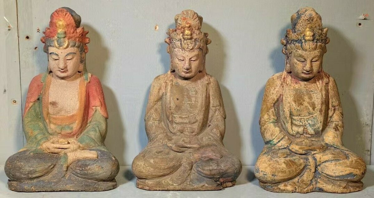 drewniane figurki buddyzm 