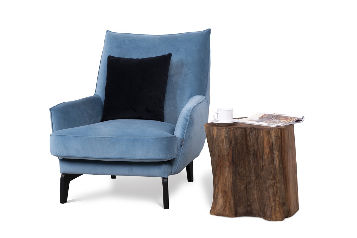 Niebieski fotel Willow