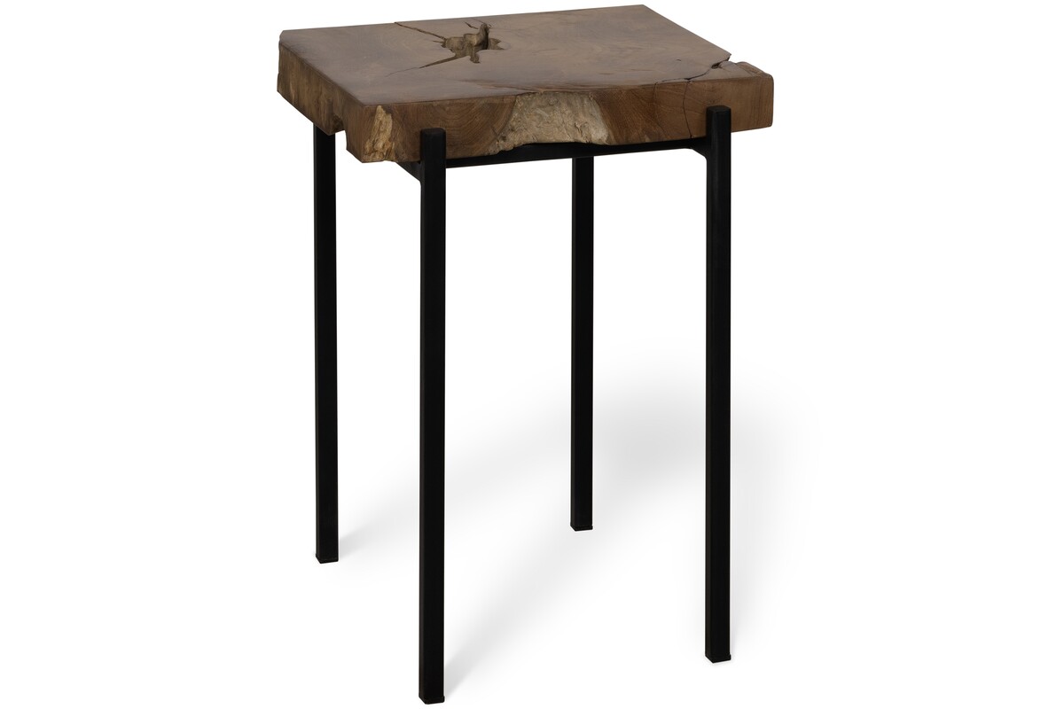 stolik pomocnik blat lite drewno tekowe 