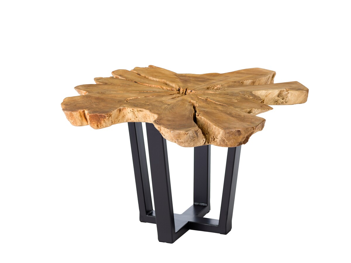 niski stolik, pomocnik, oryginalny blat z drewna tekowego , STOLIK ROOT  produkt na wymiar 