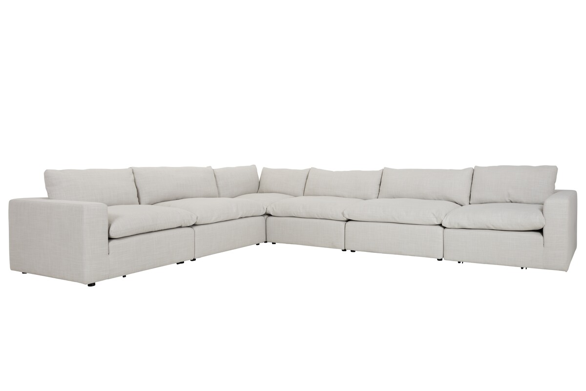 Modułowa, narożna jasna sofa Starlight