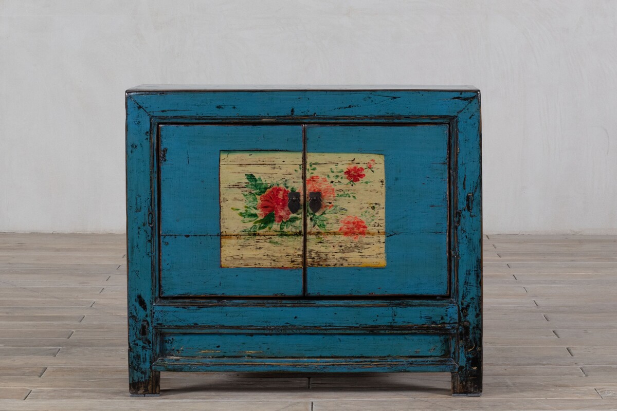 ciekawe szafki błękitne malowane drewno lite egzotyczne M-39   TA18-7182-99-40-85 (7)