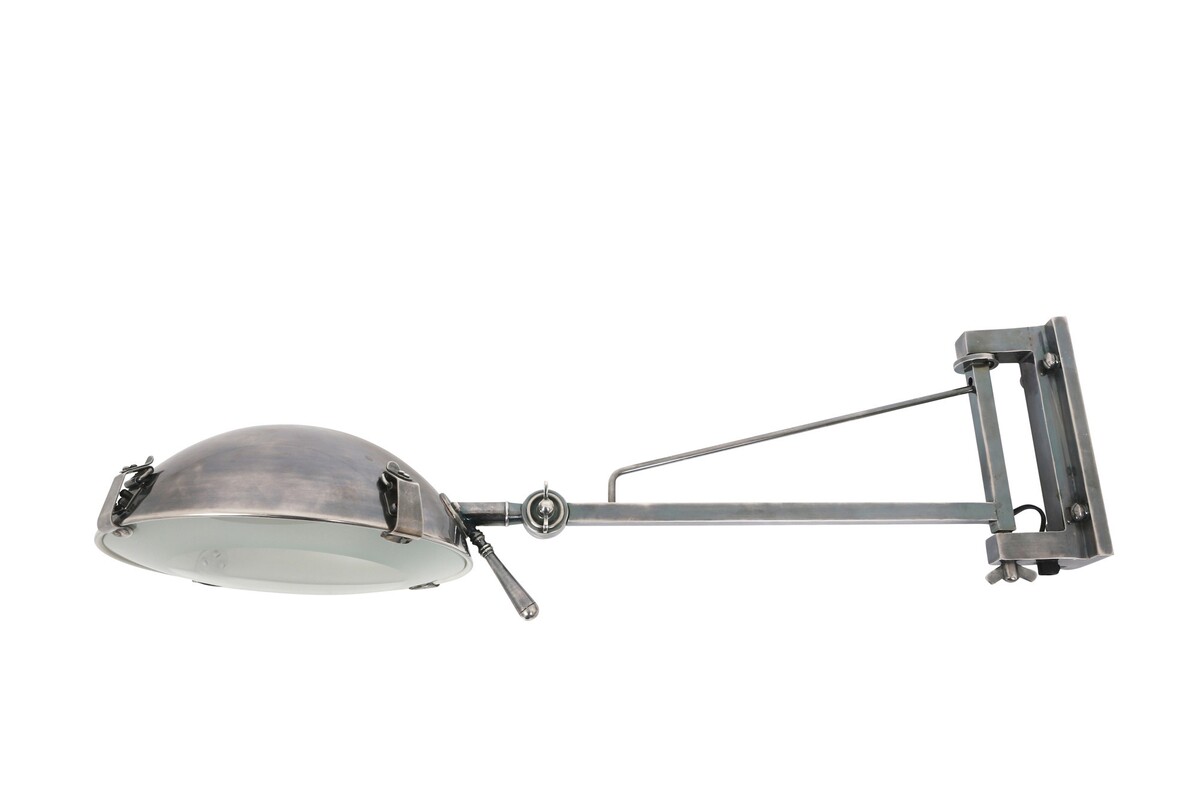 ciekawy srebrny kinkiet ruchome ramie, kinkiety z metalu GISBORNE-50606