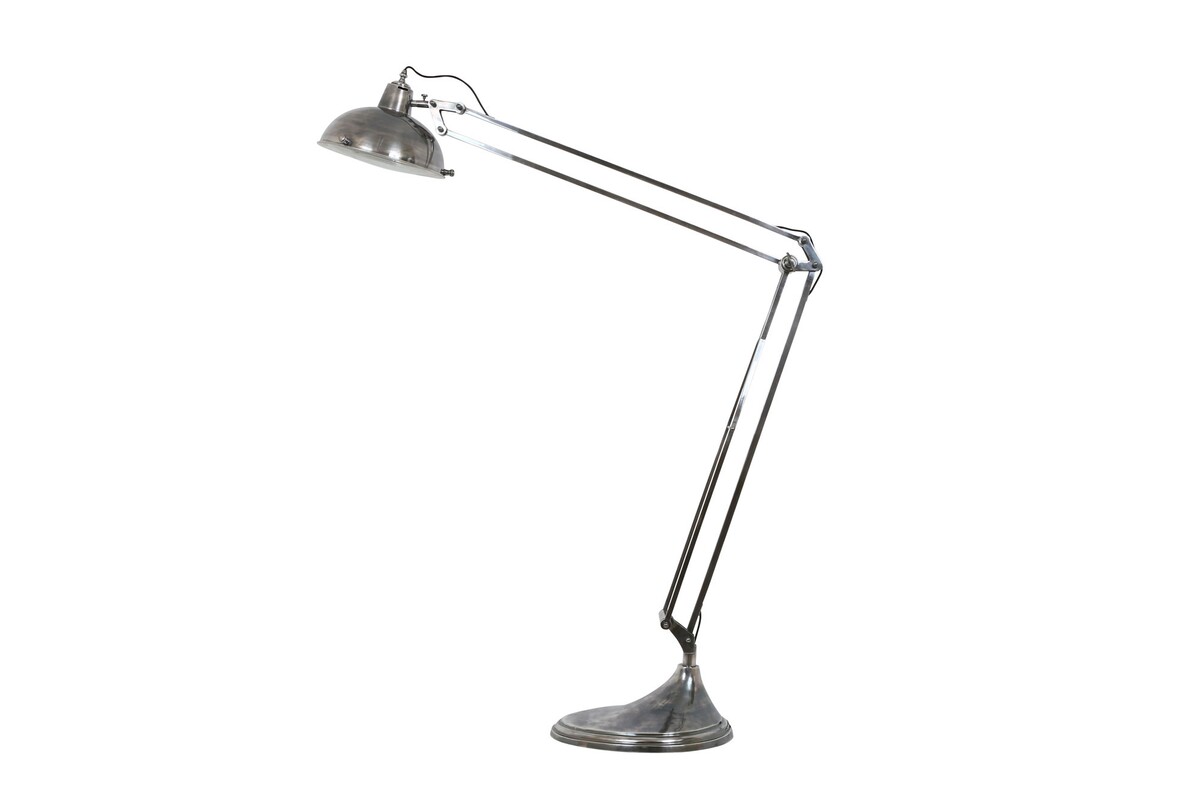 duża lampa podłogowa, serbrna duża lampa podłogowa, LUXOR-50057