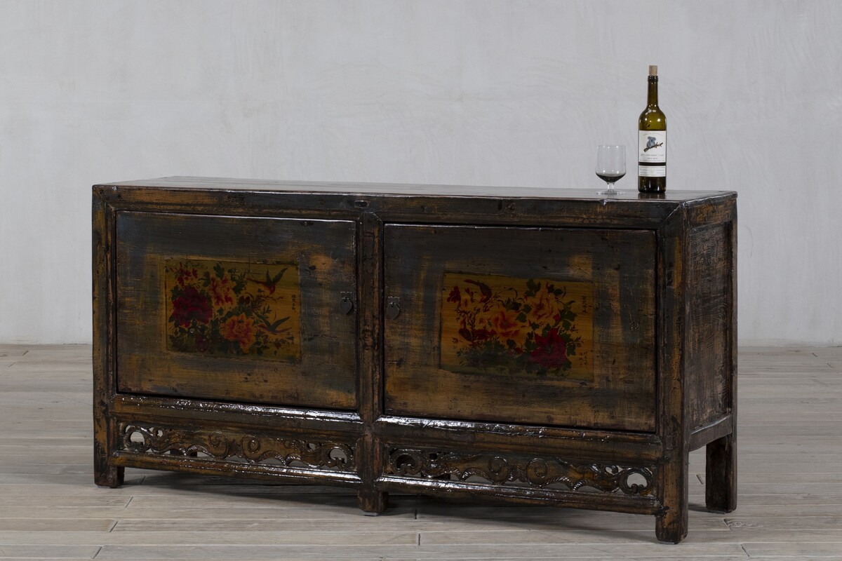 kolorowa komoda w połysku antyk Chiny M-54   TA18-7438-175-45-86 (11)