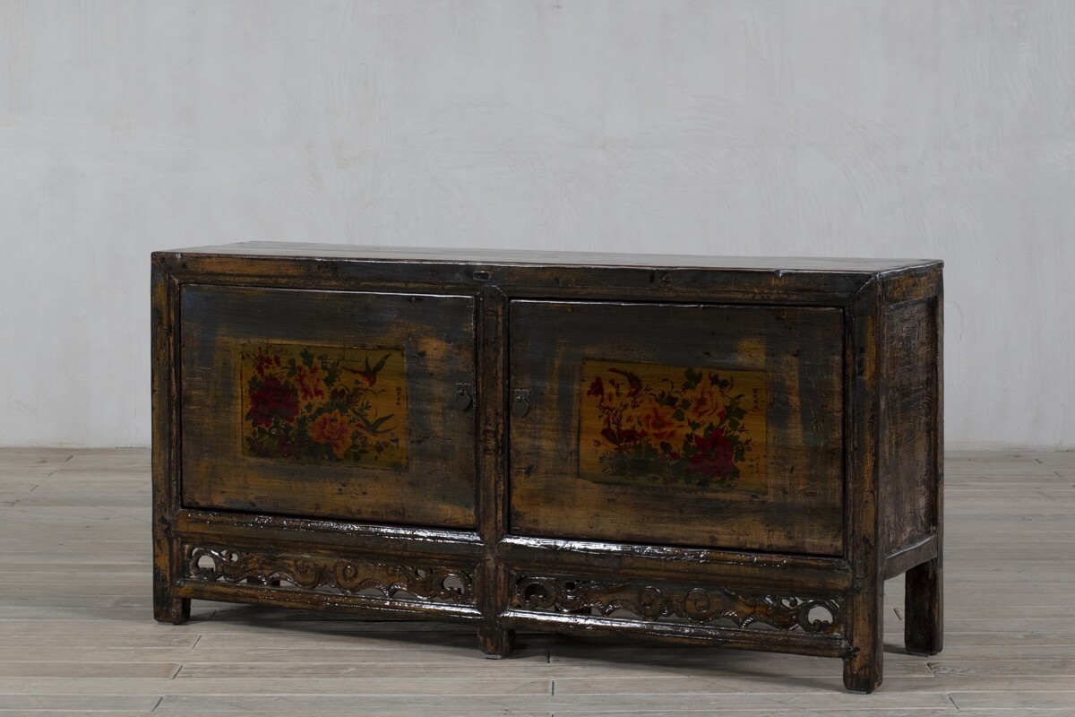 kolorowa komoda w połysku antyk Chiny M-54   TA18-7438-175-45-86 (6)