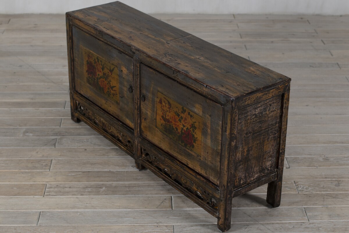 kolorowa komoda w połysku antyk Chiny M-54   TA18-7438-175-45-86 (8)