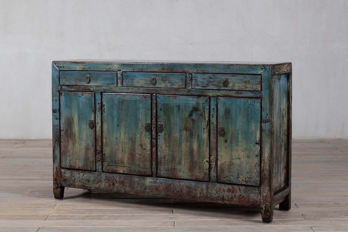 komoda pastel niebieski postarzana uniatowe meble M-23   TA22-6137 (6)