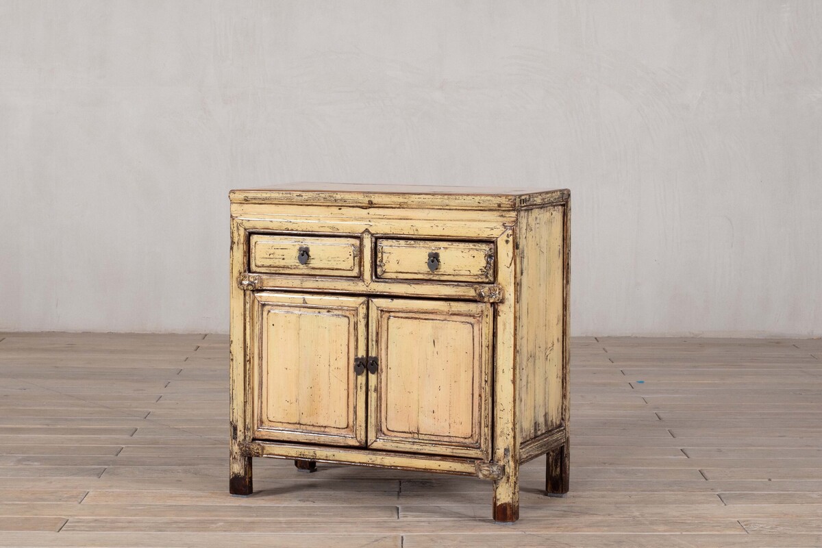 kremowe szafki, kremowa komoda z szufladami po renowacji M-44   TA22-6860-77-40-78 (6)