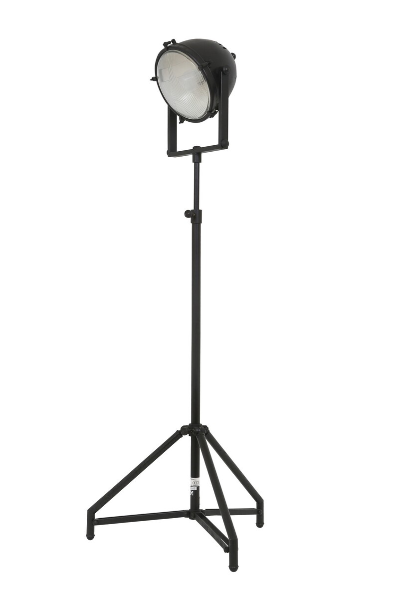 lampa podłogowa z metalu, lampa czarna, lampa reflektor samochodowy IMOLA-30382