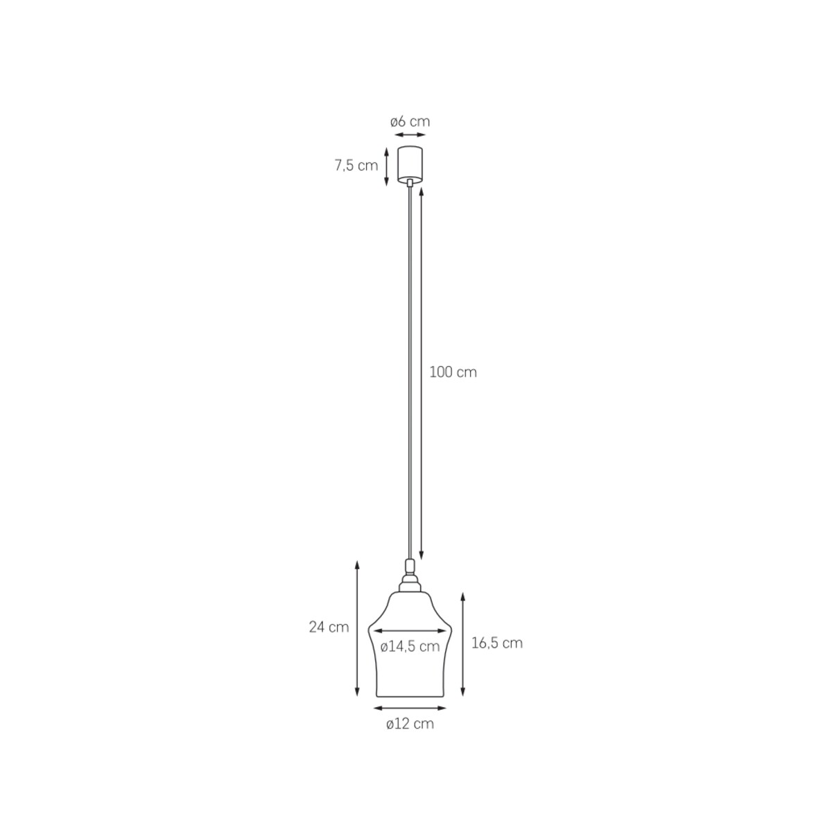 Lampa zwis pojedynczy