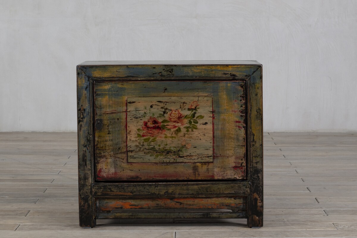 meble malowane ręcznie, wielokolorowe komody stare po naprawie M-71   TA18-7290-92-40-81 (1)