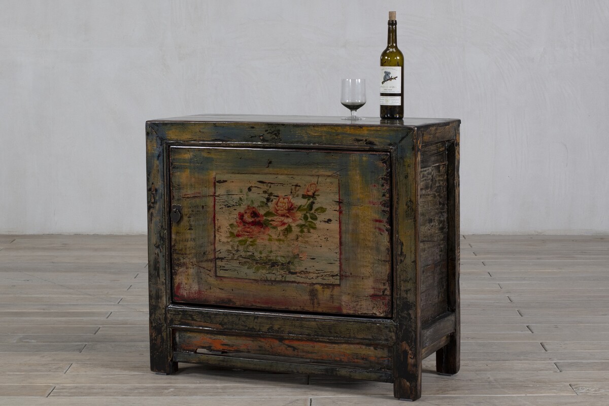 meble malowane ręcznie, wielokolorowe komody stare po naprawie M-71   TA18-7290-92-40-81 (5)