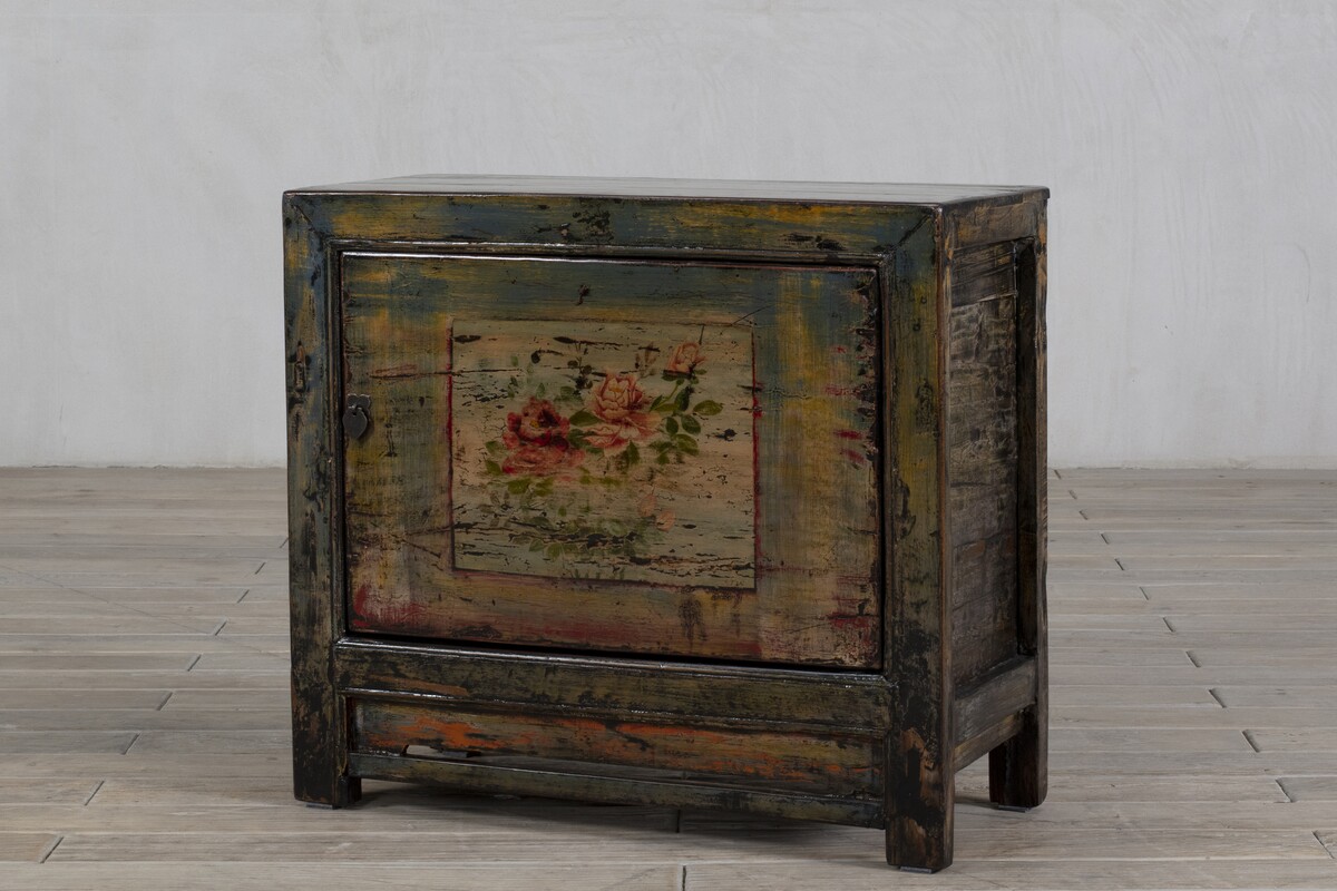 meble malowane ręcznie, wielokolorowe komody stare po naprawie M-71   TA18-7290-92-40-81 (6)
