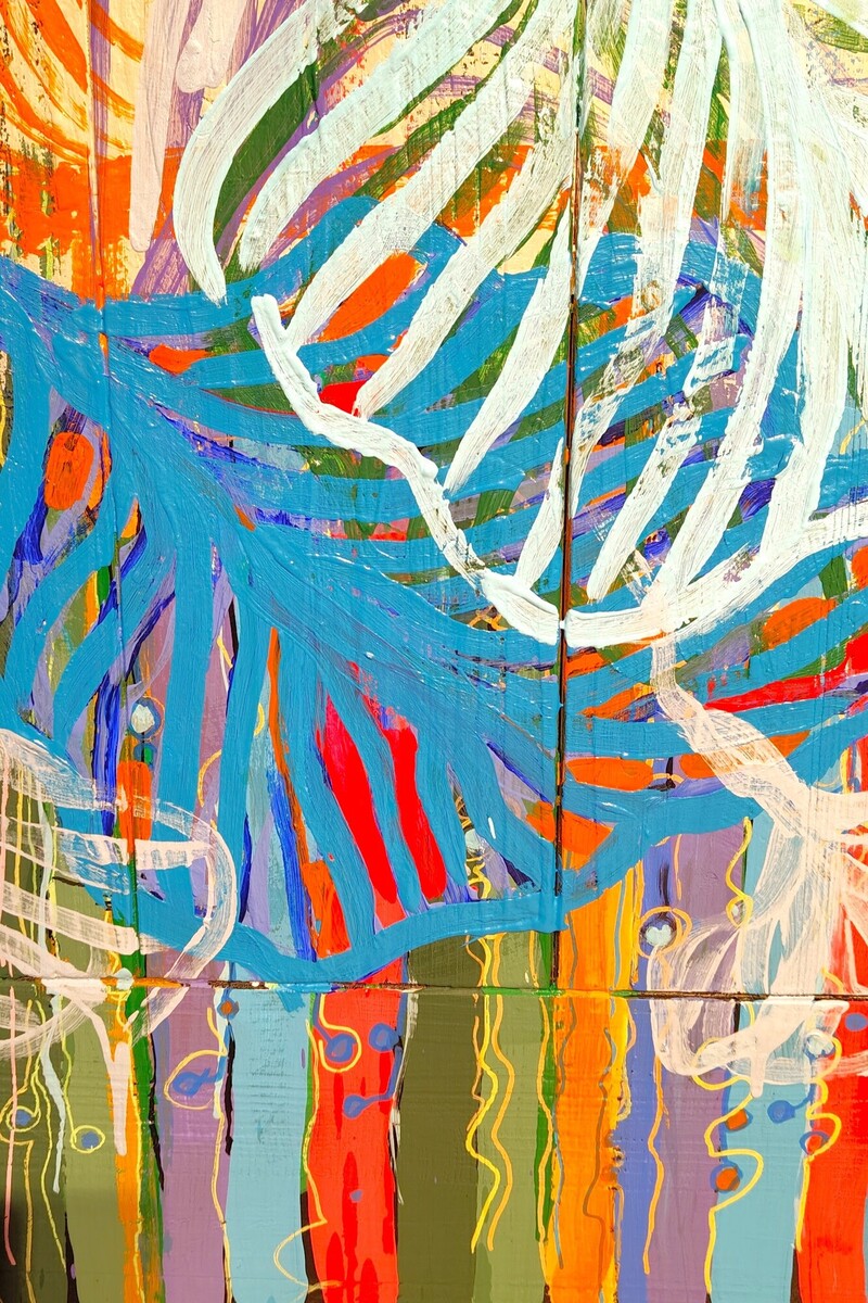 Kolorowa dekoracja ścienna