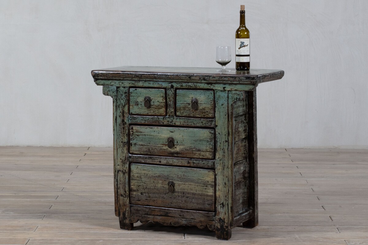 oryginalne meble, mała szafka z szufladami chińska turkus jasny M-26   TA18-7380-94-40-85 (10)