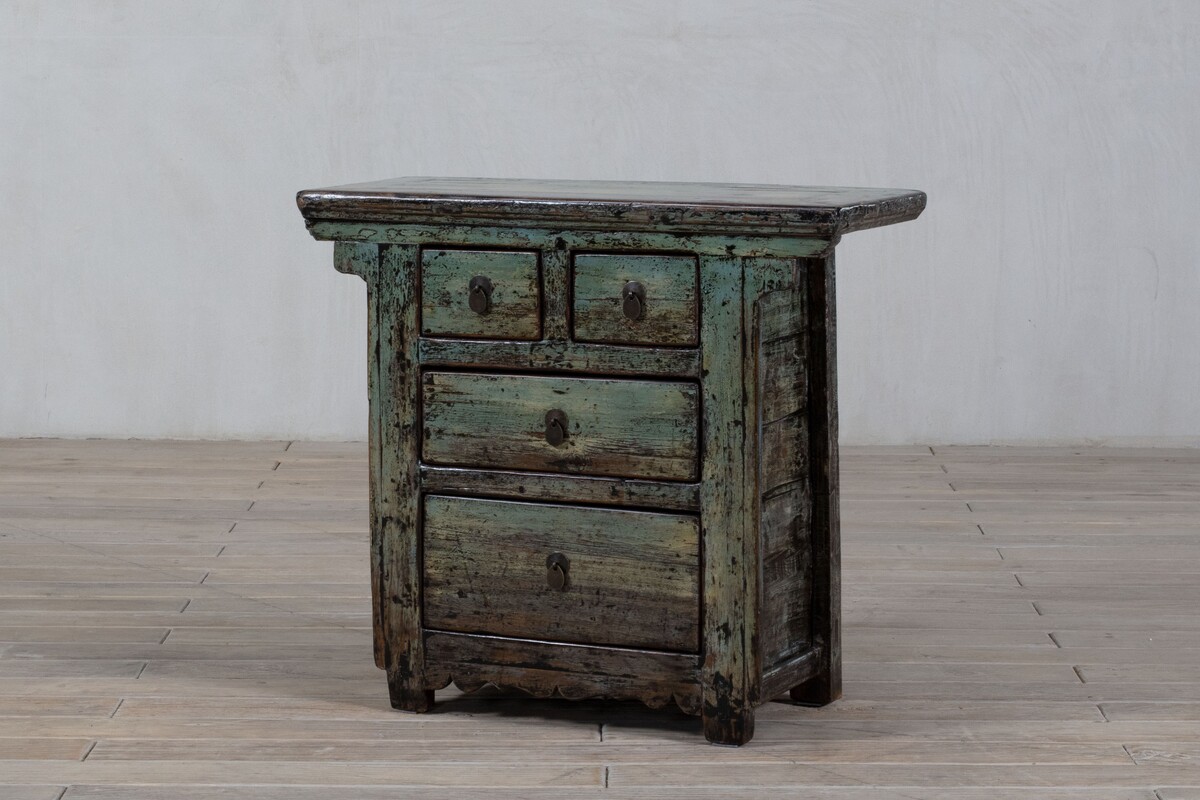 oryginalne meble, mała szafka z szufladami chińska turkus jasny M-26   TA18-7380-94-40-85 (6)