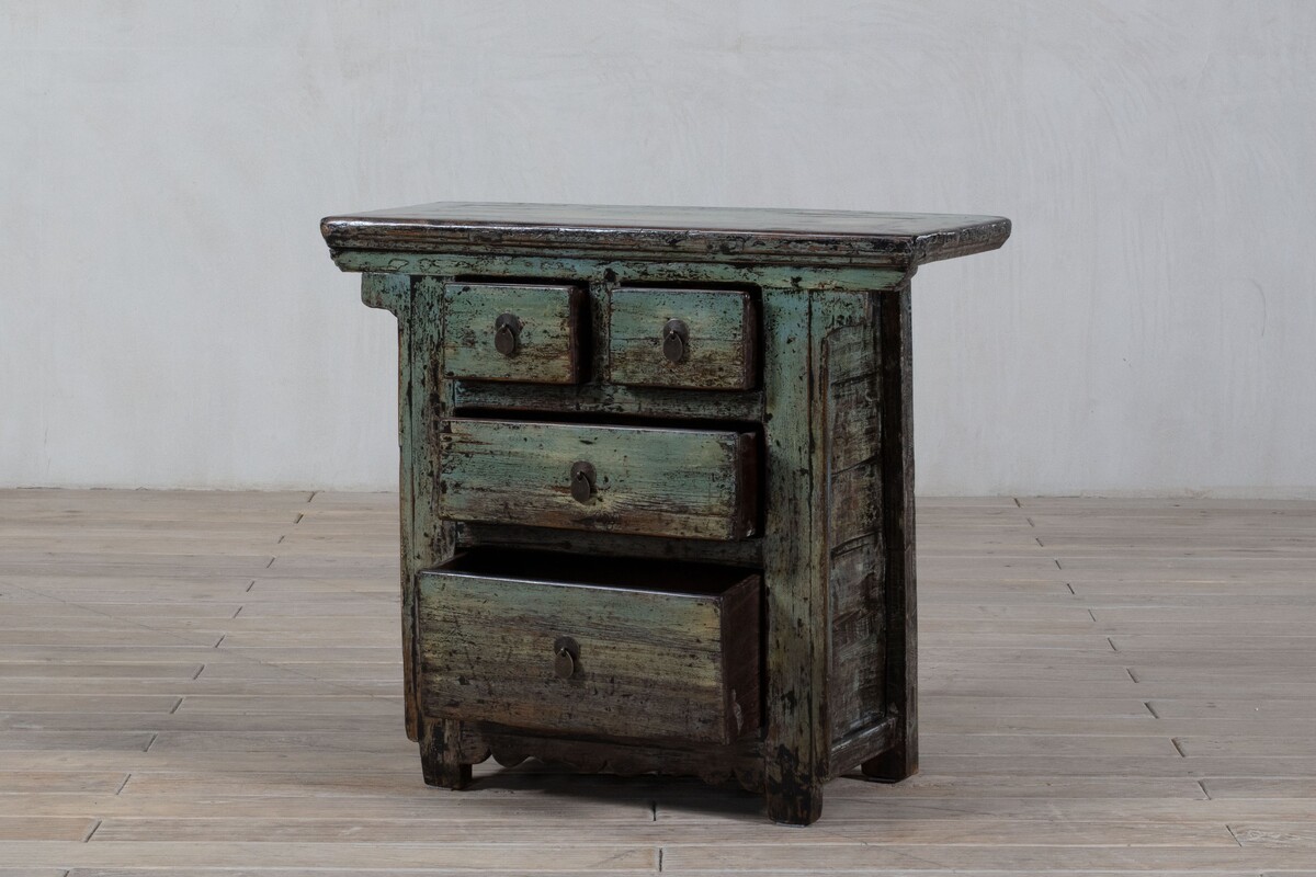 oryginalne meble, mała szafka z szufladami chińska turkus jasny M-26   TA18-7380-94-40-85 (9)