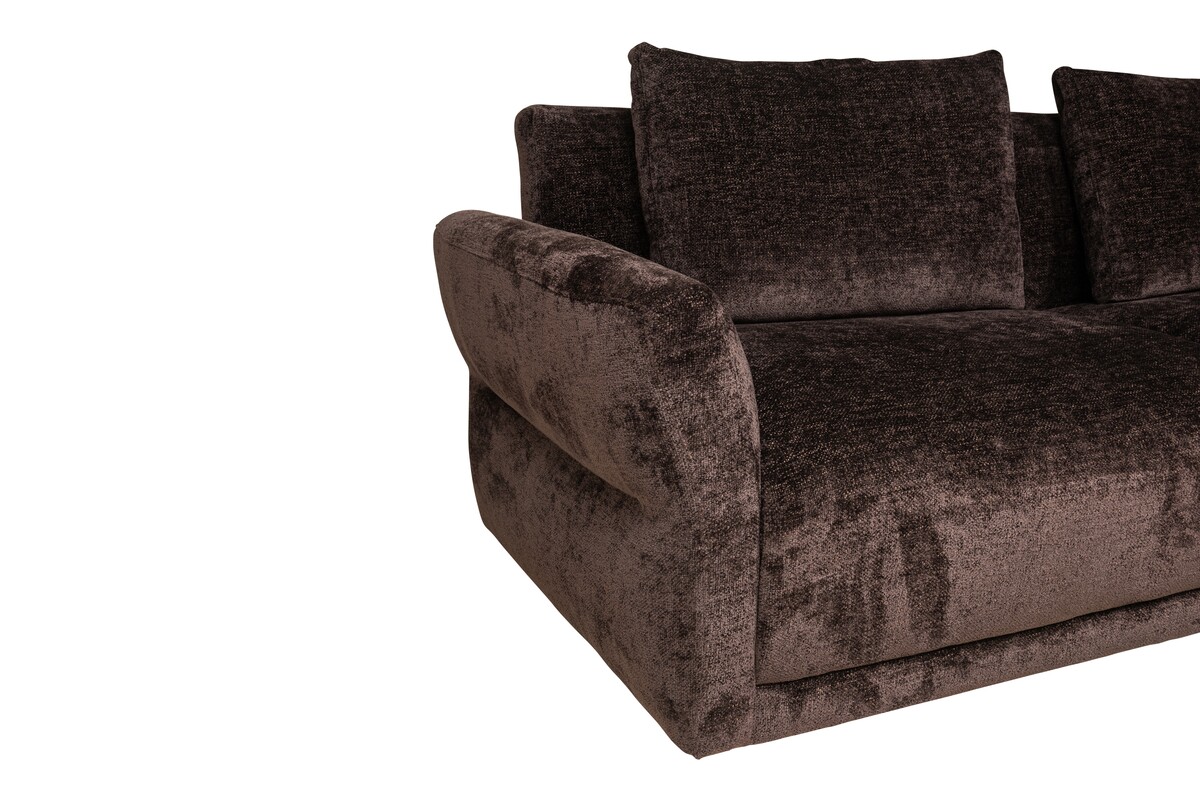 Sofa brązowa, modułowy zestaw wypoczynkowy