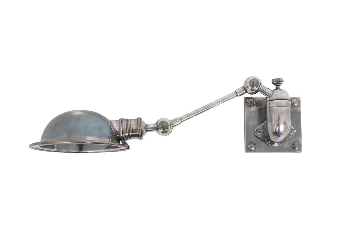 srebrny kinkiet metalowy, kinkiet z ruchomym ramieniem, kinkiety loftowe, metalowe kinkiety MELBOURNE-59942