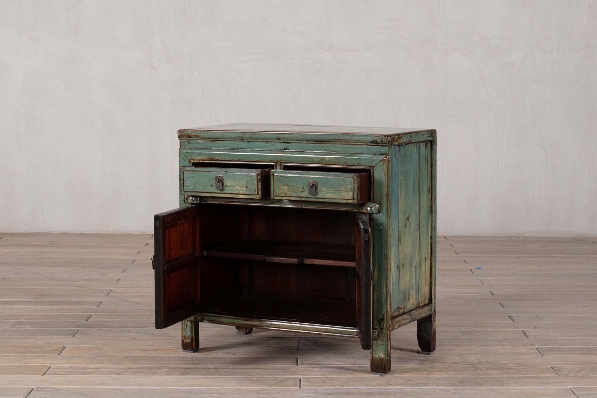 szafka z szufladami i drzwiami pastelowy zielony połysk M-19   TA22-6834-76-40-75 (10)