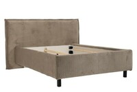 Norfolk bed 140x200 ally quilt taupe side
