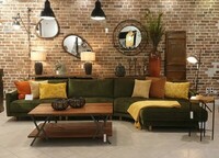 duży zielony narożnik, sofa modułowa Samba, double day, Mti-Furniniova, tkanina Eros, miękka i wygodna sofa do salonu, sofa z dużym szezlongiem, szezlong dwuosobowy (1)