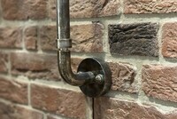 duże lampy ścienne, industrialne lampy scienne Lublin, czerwona cegła w salonie, lampy do salonu Katowice, kinkiety do sypialni Lublin,  (5)