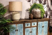 duża komoda, kolorowe meble, niebieska komoda, komoda do salonu, drewniana komoda, komoda z szufladami, komoda 180 cm,  (3)