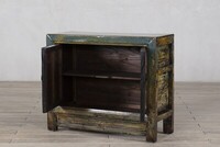 meble z odzysku, malowana wielokolorowa szafka z drewna egzotycznego M-37  TA18-7761-101-40-84 (10)