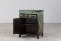 komoda mała 2 szuflady 2 drzwi pastel turkus M-27   TA22-4826-69-41-86 (3)