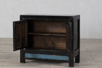 komoda drewno egzotyczne malowana niebieski z czarnym dzrwi M-69   TA18-7156-96-40-83 (4)