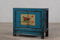 ciekawe szafki błękitne malowane drewno lite egzotyczne M-39   TA18-7182-99-40-85 (6)