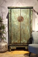 szafa orientalna, szafa vintige, szafa dwudrzwiowa, turkusowa szafa,  (2)